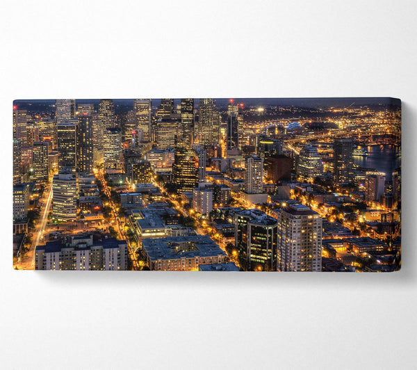 Seattle At Night From The Space Needle