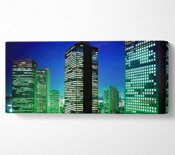Skyscrapers Green Hue