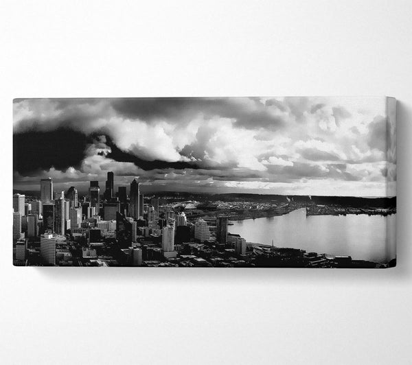 Storm Over City B n W