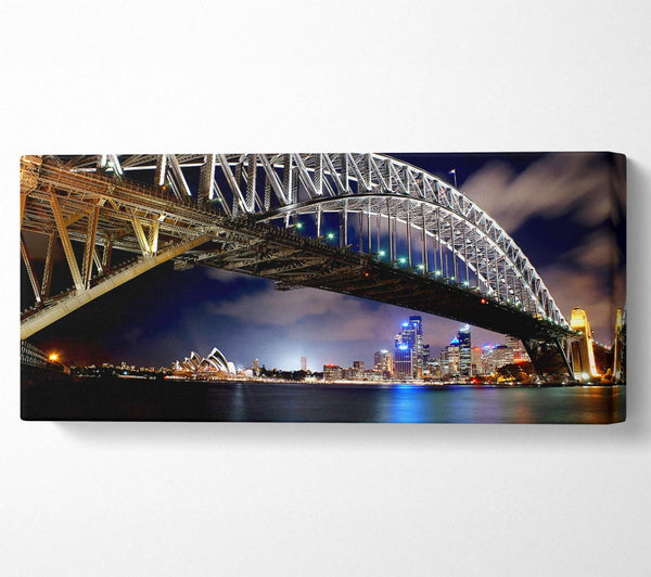 Sydney Harbour Bridge Night Light Reflections