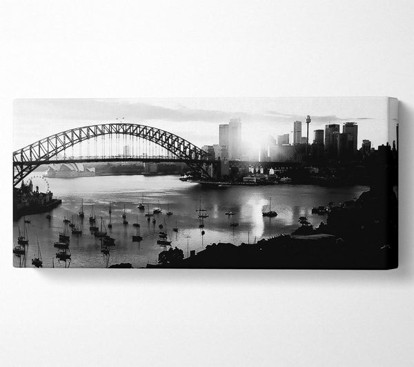 Sydney Harbour Sun Blaze B n W