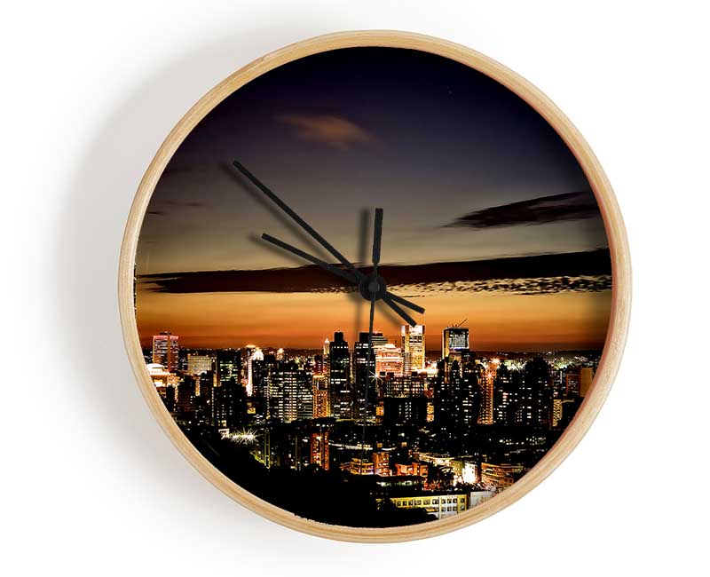 Taipei Skyline Clock - Wallart-Direct UK