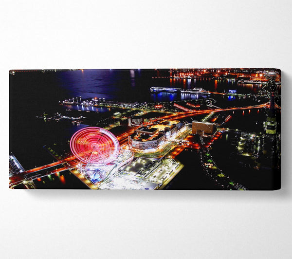 Tokyo City Funfair Night Lights