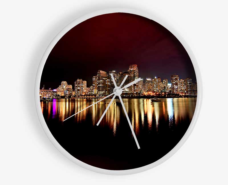 Vancouver City Nights Clock - Wallart-Direct UK