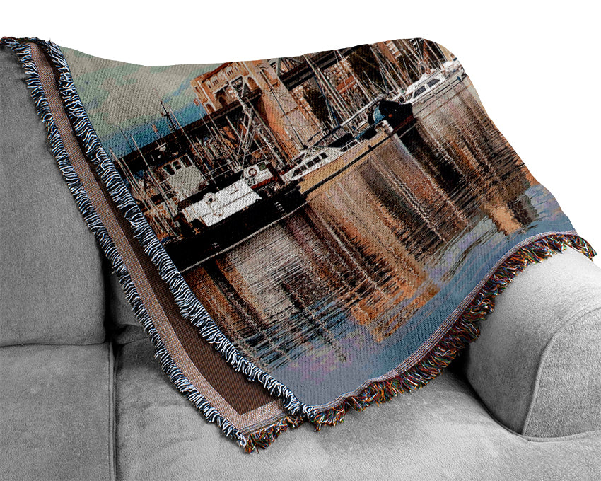 Vancouver Harbour Woven Blanket