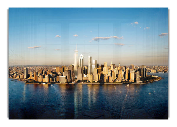 View Of New York In Golden Sunlight
