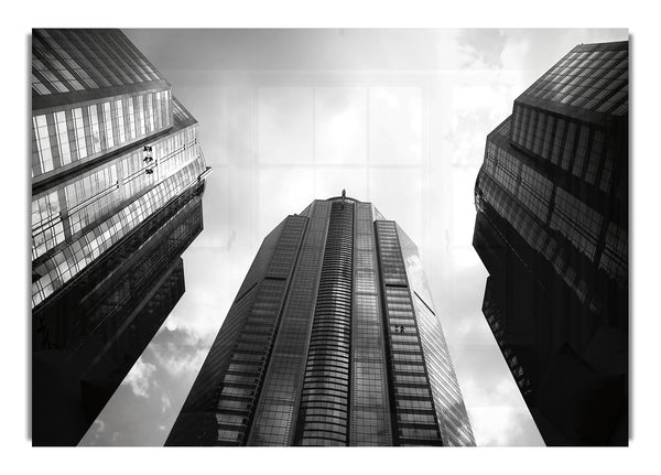 Window Cleaning Skyscrapers B~w