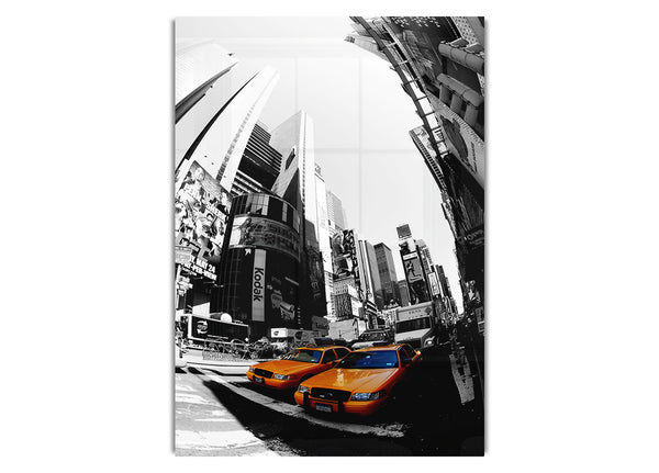 Yellow Cab Duo On 5Th Avenue