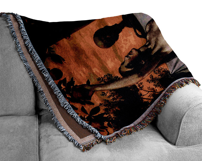 Hans Thoma Adam And Eve Woven Blanket