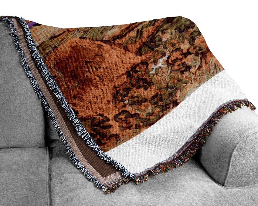 Van Gogh At Auvers Woven Blanket