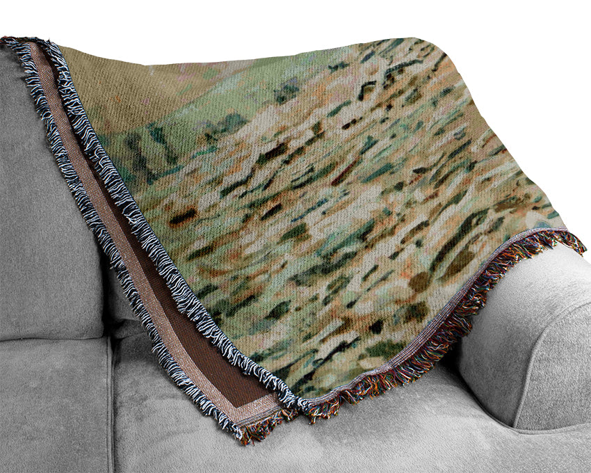 Monet Break Up Of Ice Woven Blanket