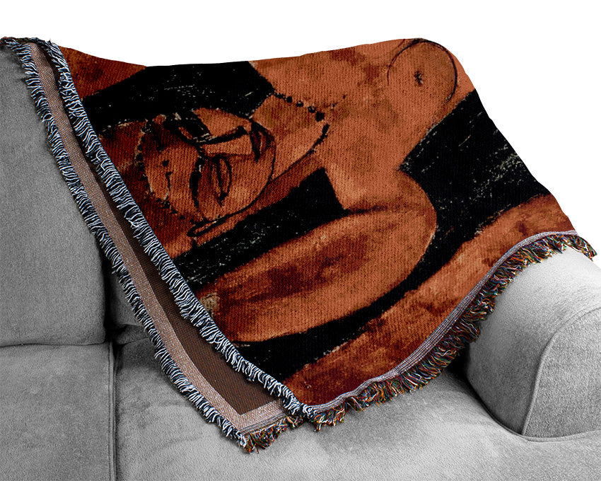 Modigliani Caryatid 3 Woven Blanket