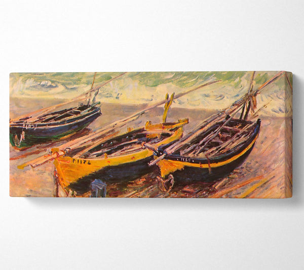 Monet Dock Of Etretat (Three Fishing Boats)