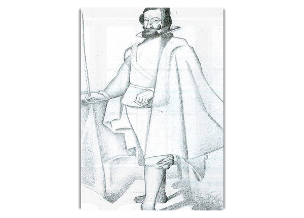 Don Caspar Du Guzm n (Vel quez) By Juan Gris