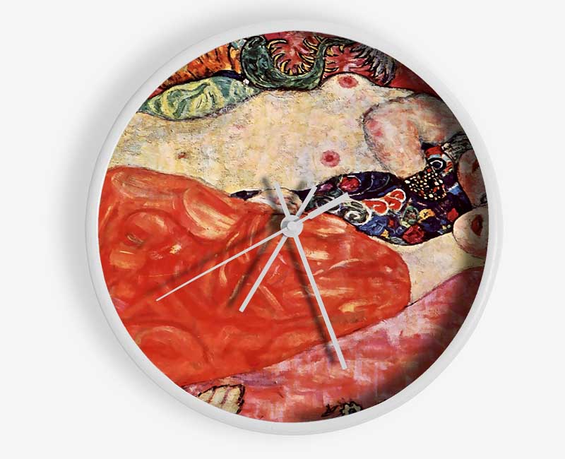 Klimt Female Act Clock - Wallart-Direct UK