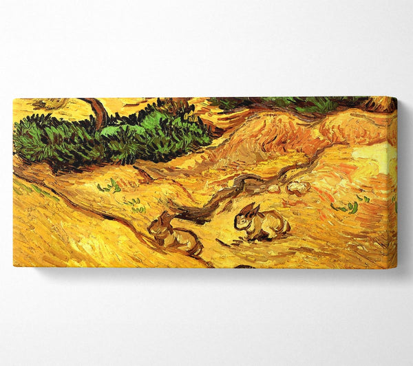 Van Gogh Field With Two Rabbits