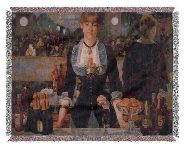 Manet Folies-Bergere Woven Blanket
