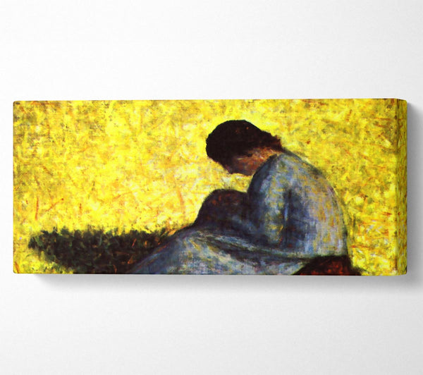 Seurat Girl Seated On The Lawn
