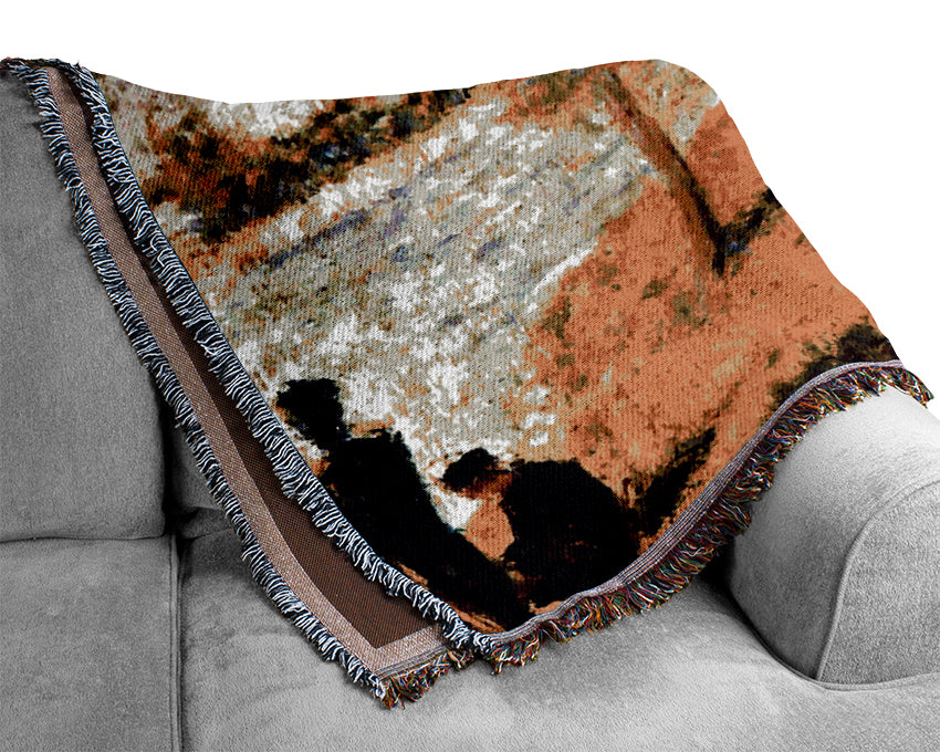 Seurat Group Of People Woven Blanket