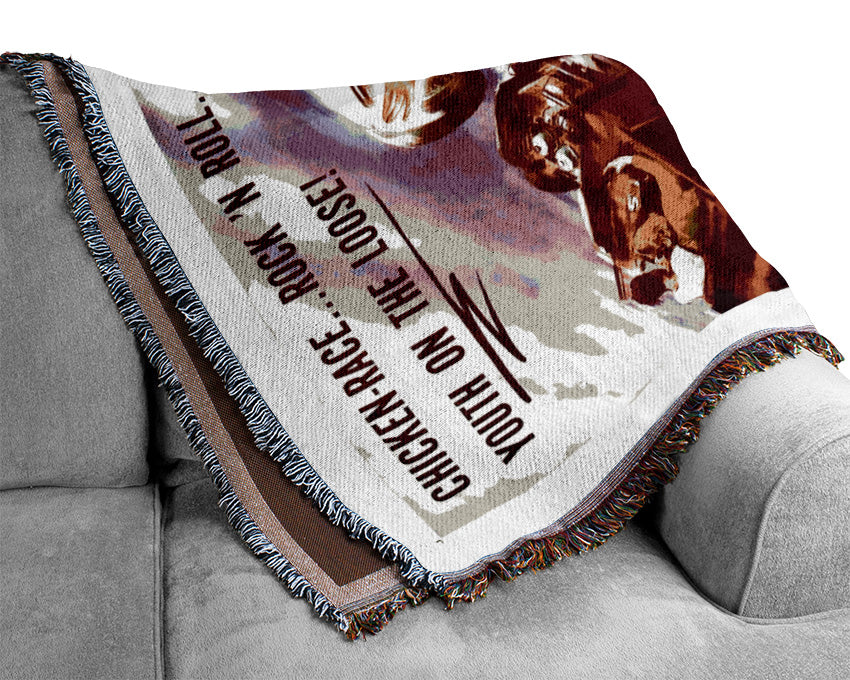 Hot Rod Girl Poster 1 Woven Blanket