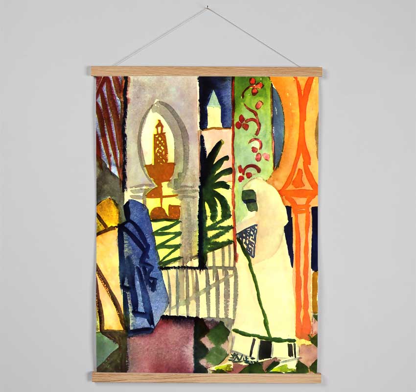 August Macke In The Temple Hall 1 Hanging Poster - Wallart-Direct UK