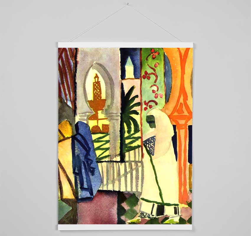 August Macke In The Temple Hall 1 Hanging Poster - Wallart-Direct UK