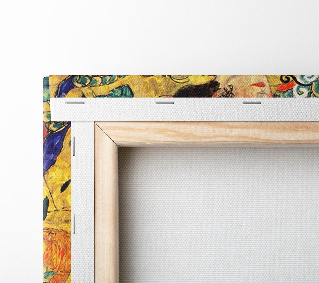  A Canvas Print of Klimt Lady With Fan Canvas Wall Art