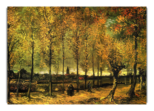 Lane With Poplars By Van Gogh