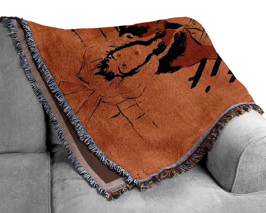 Toulouse Lautrec Le Divan Japonais 1 Woven Blanket