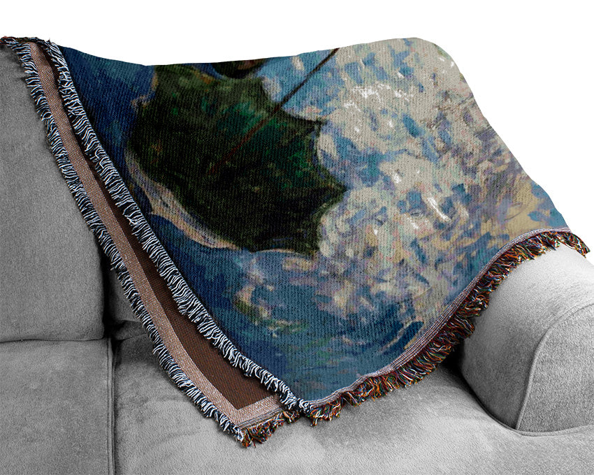 Monet Madame Monet And Her Son Woven Blanket