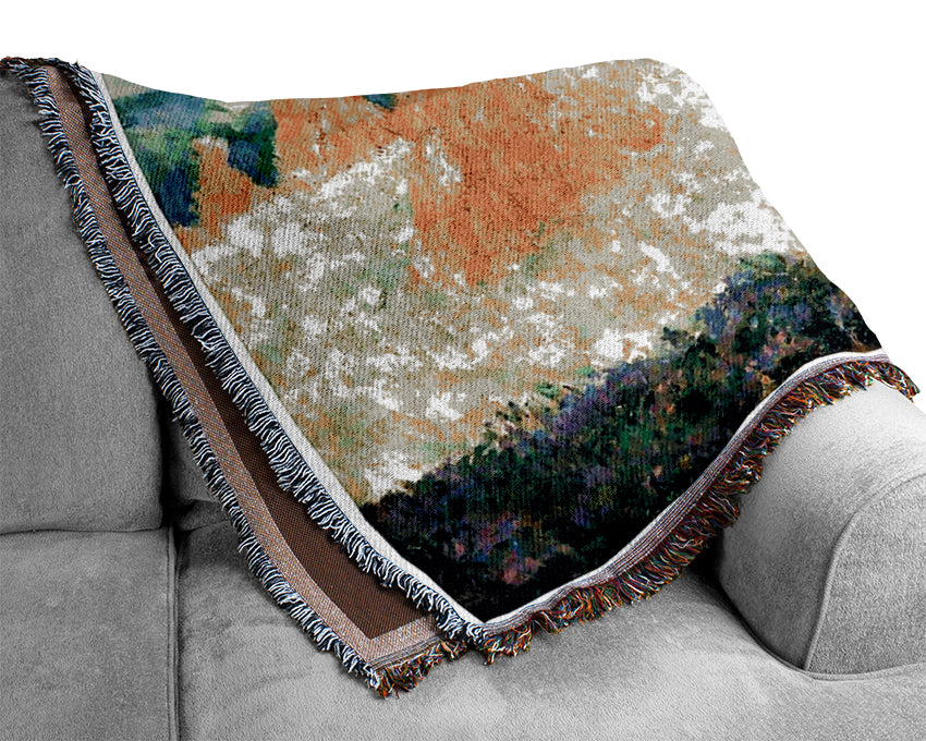 Monet The Young Ladies Of Giverny Woven Blanket