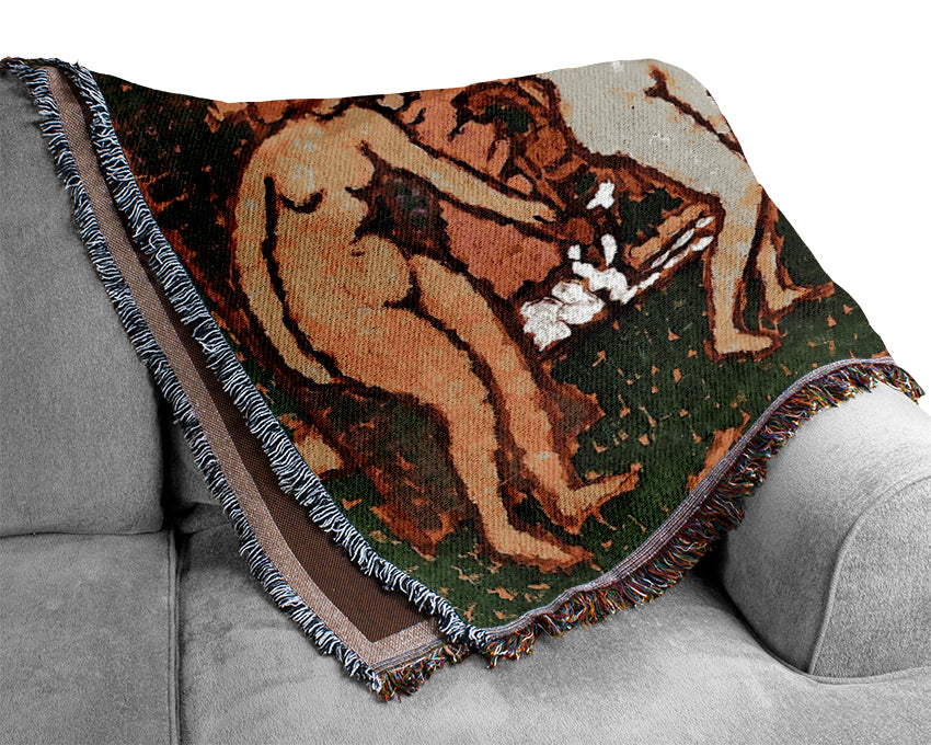 Joseph Rippl-Ronai Nudes In The Park Woven Blanket