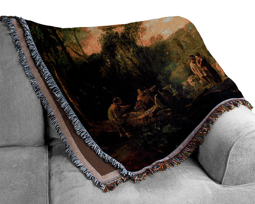 Joseph Mallord Turner Popes Villa At Twickenham Woven Blanket