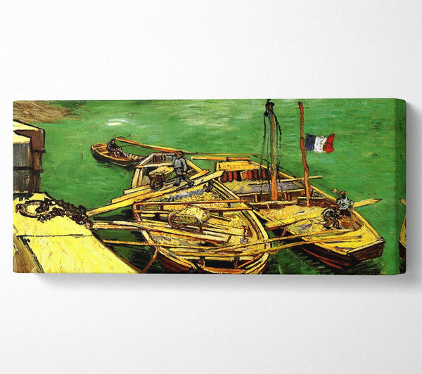 Van Gogh Quay With Men Unloading Sand Barges