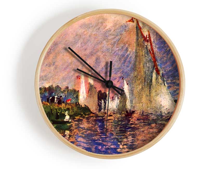 Renoir Regatta In Argenteui Clock - Wallart-Direct UK