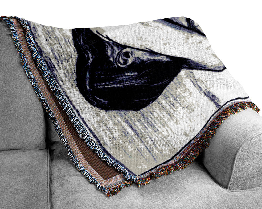 Van Gogh Sorrow Woven Blanket