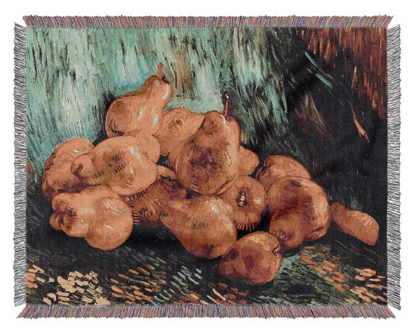 Van Gogh Still Life With Pears Woven Blanket