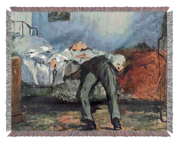 Manet Suicide Woven Blanket