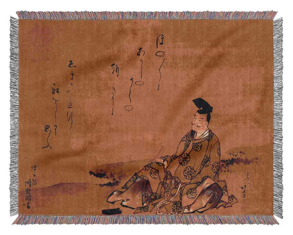 Hokusai The Poet Woven Blanket