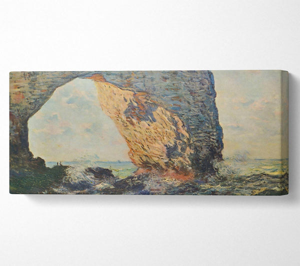 Monet The Rocky Cliffs Of Etretat La Porte Man 1