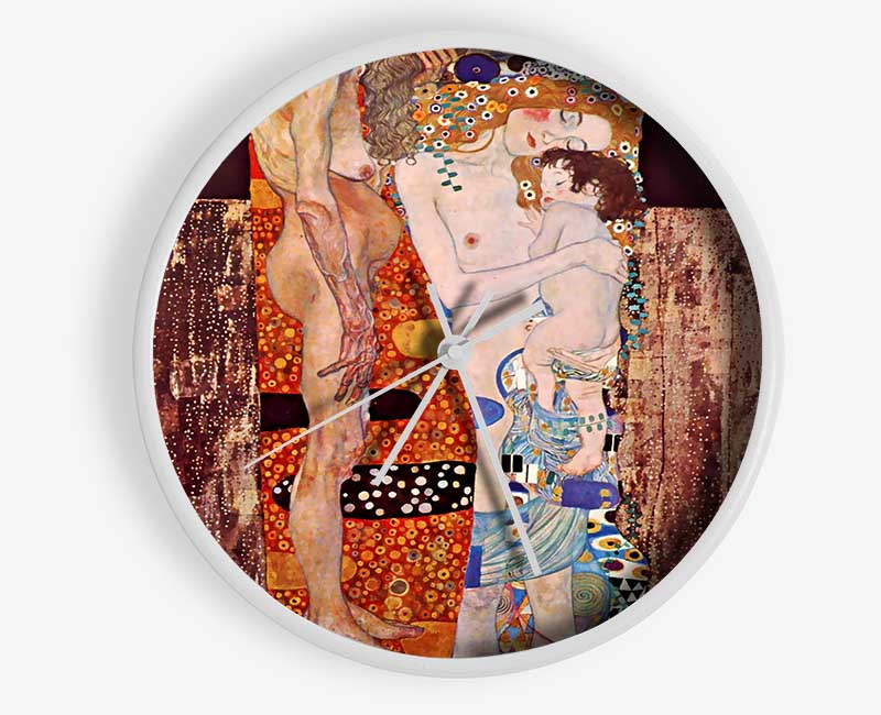 Klimt Three Ages Of A Woman Clock - Wallart-Direct UK