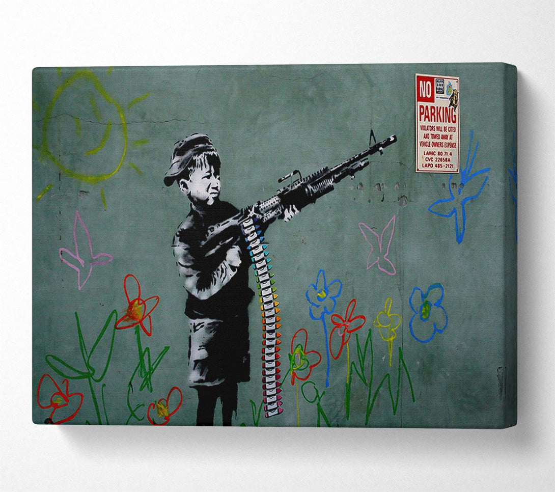  A Canvas Print of Banksy Traffic Warden Canvas Art