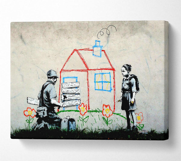  A Canvas Print of Banksy Volunteers Canvas Art