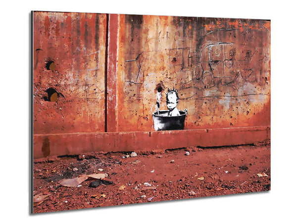Baby Bath Metal Print