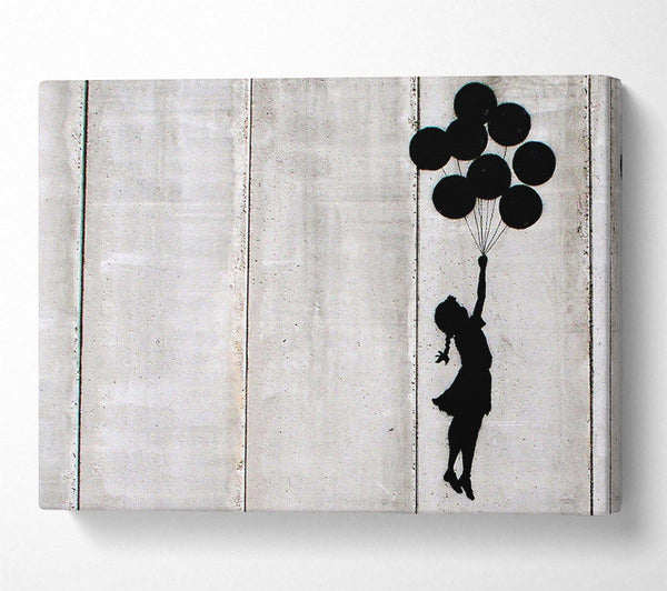  A Canvas Print of Banksy Balloon Girl Fly Canvas Wall Art