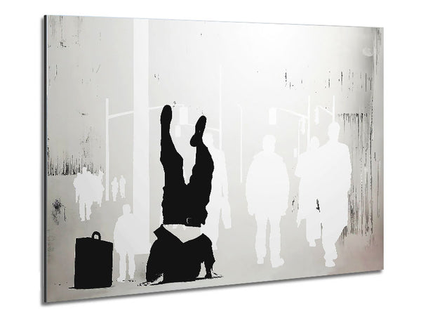 Bankers Head In The Sand Metal Print