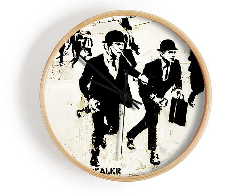 Bankers On The Run Clock - Wallart-Direct UK
