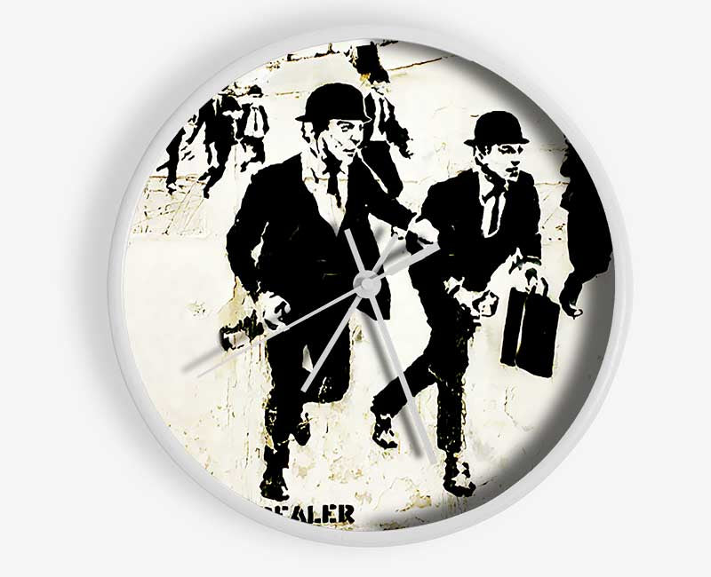 Bankers On The Run Clock - Wallart-Direct UK
