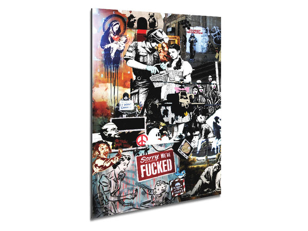 Banksy Collage 2 Metal Print