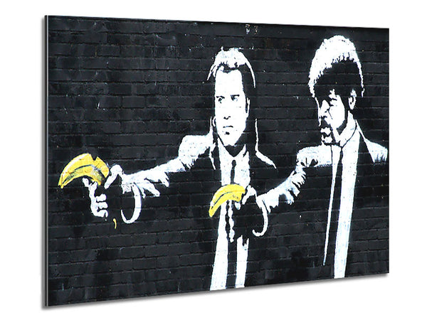 Banksy Pulp Fiction Metal Print